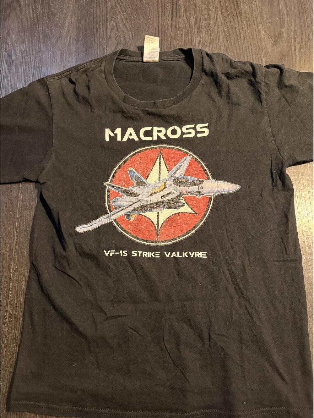 Gildan Black Macross VF-1S Strike Valkyrie Graphic Tee